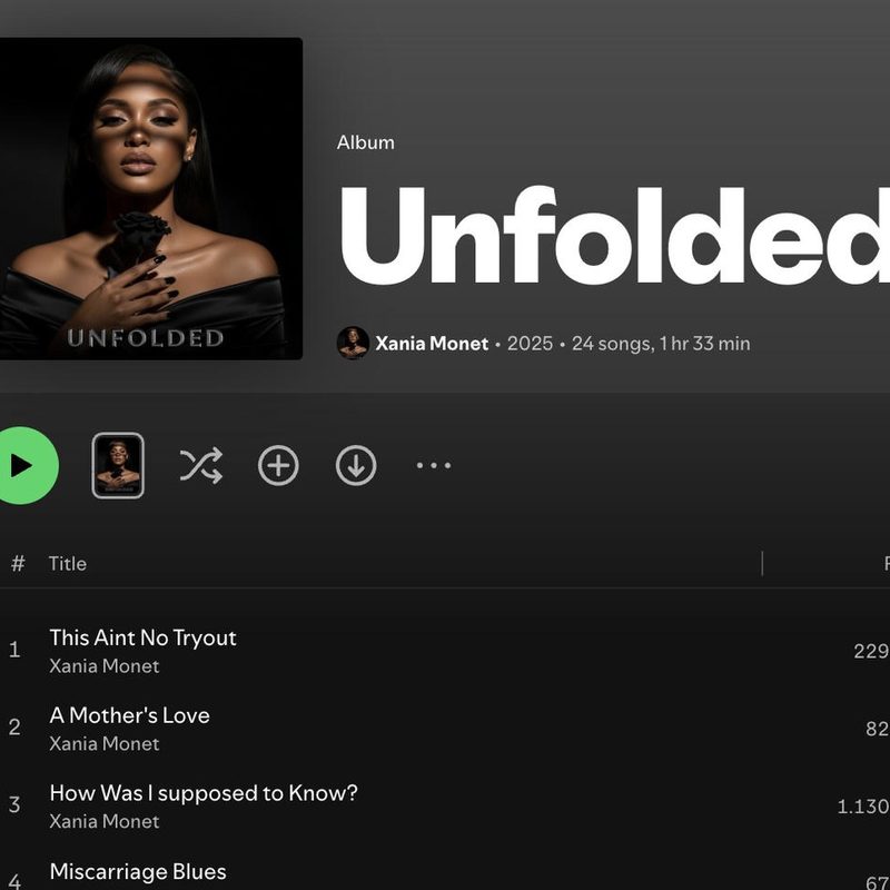 Spotify page mockup